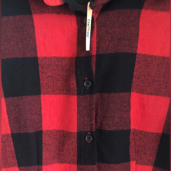 FANCYINN NEY YORK /LONDON NWT DRESS BUFFALO PLAID FLANNEL - Picture 3 of 14